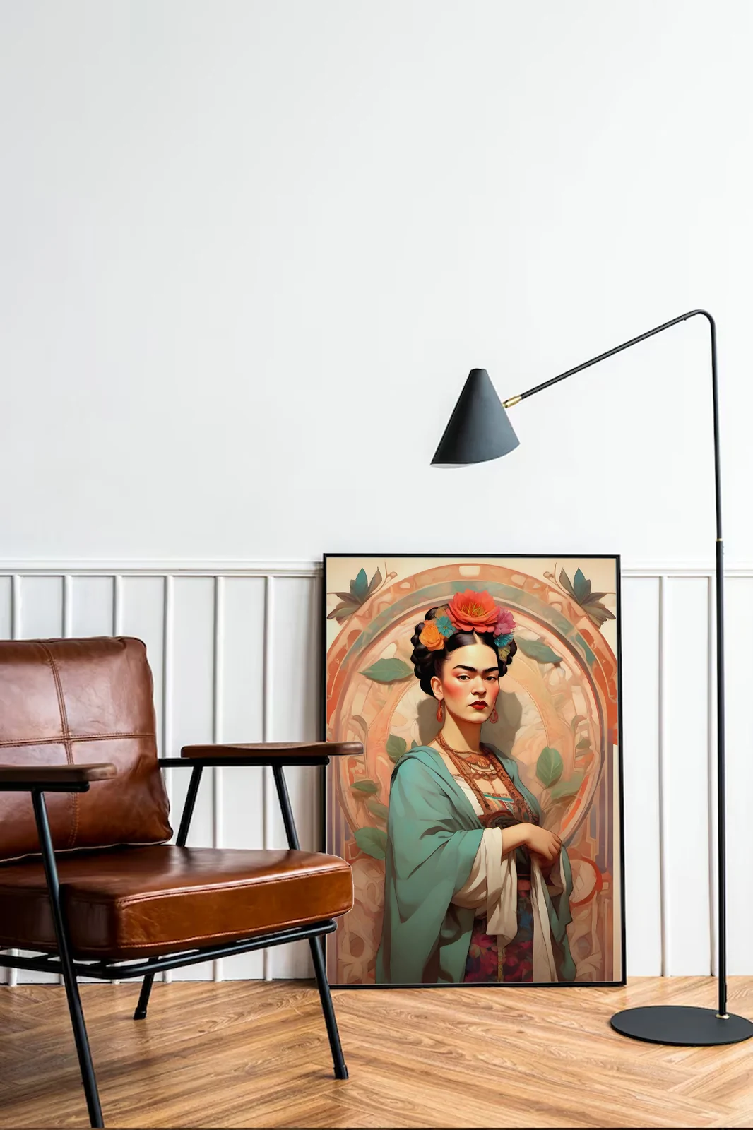 frida kahlo | retrato ilustrado estilo bohemio